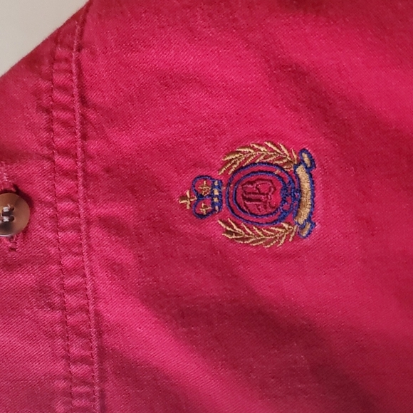 EUC. VTG. Bugle Boy Long Sleeve Button Up Shirt, L, Red - Picture 7 of 9